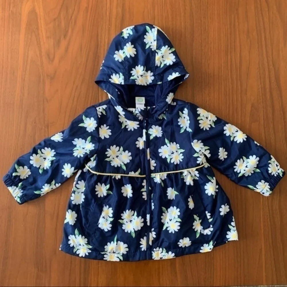 NFS.  Little Me toddler daisy hooded jacket size 18 mth
